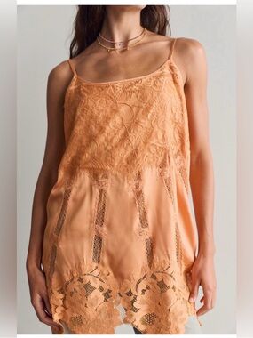 Free people sweet heirloom mini slip dress
Size L